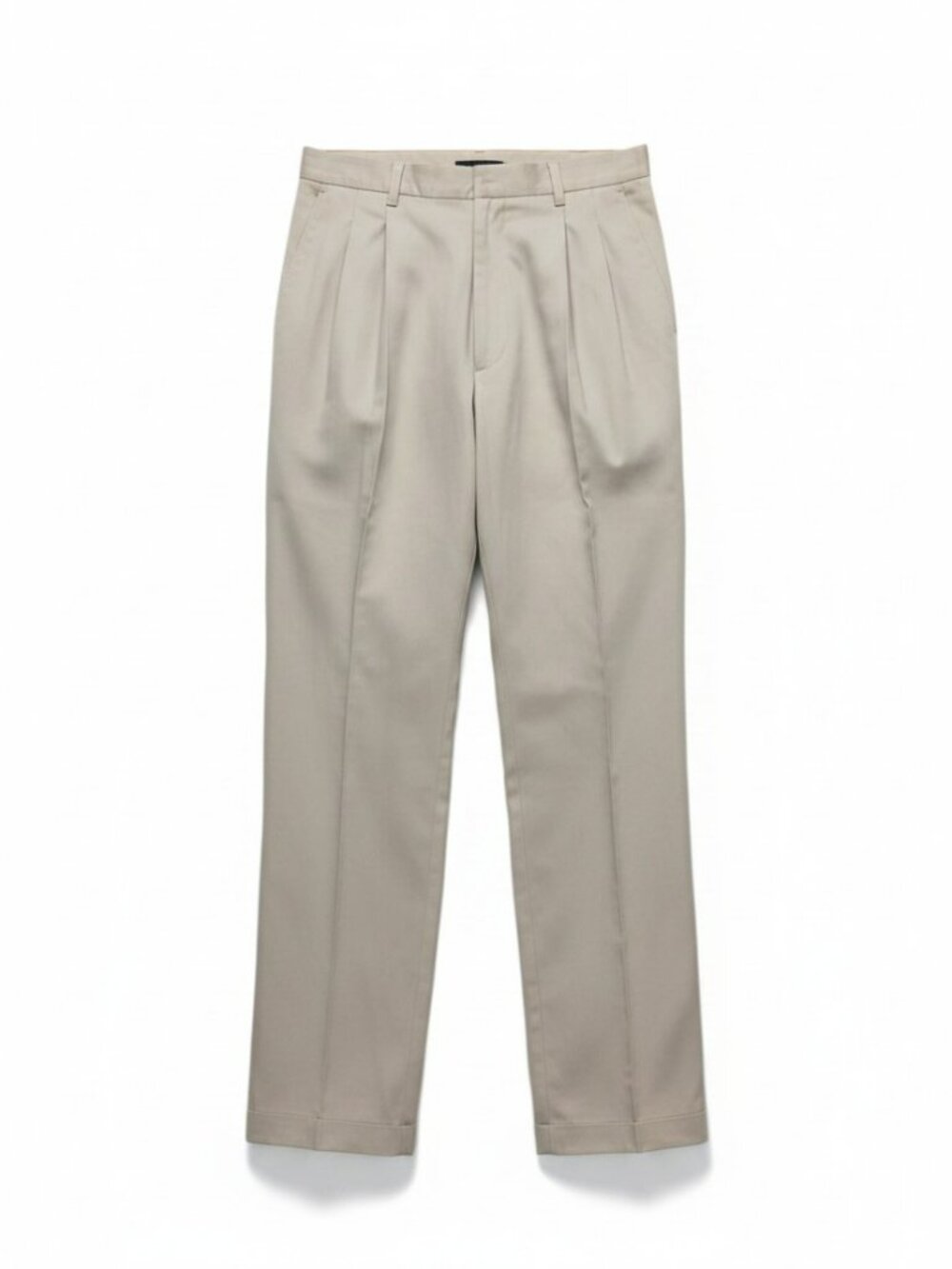 NWOT Greg Norman Collection Cream Pleated Cotton Chino Pants 34x32